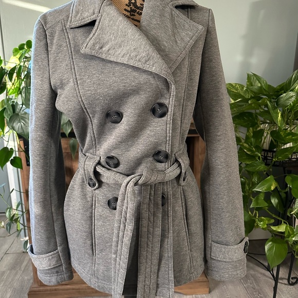 Jou Jou Jackets & Blazers - Joujou Gray Women's Belted Jacket, size large